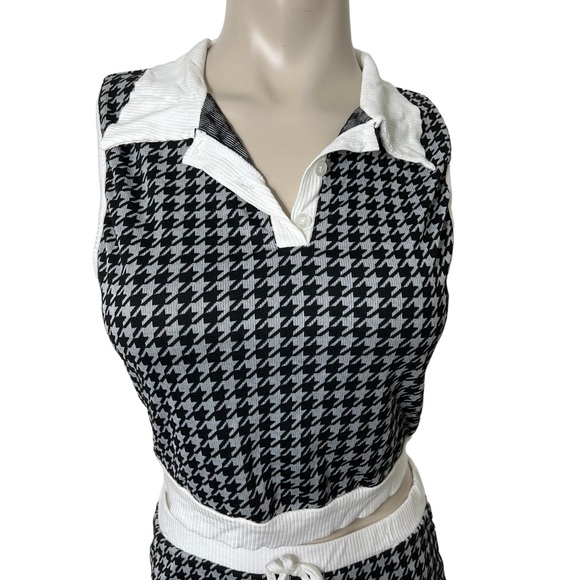 Black & Grey ‘Clueless Collar Two Piece Leggings Set - Picture 5 of 13